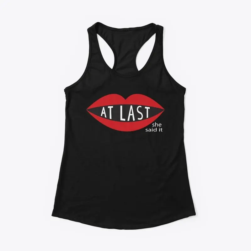 Red Logo on Racerback tank